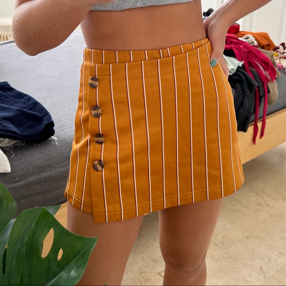 Charlotte Russe Orange Stripped Skort
